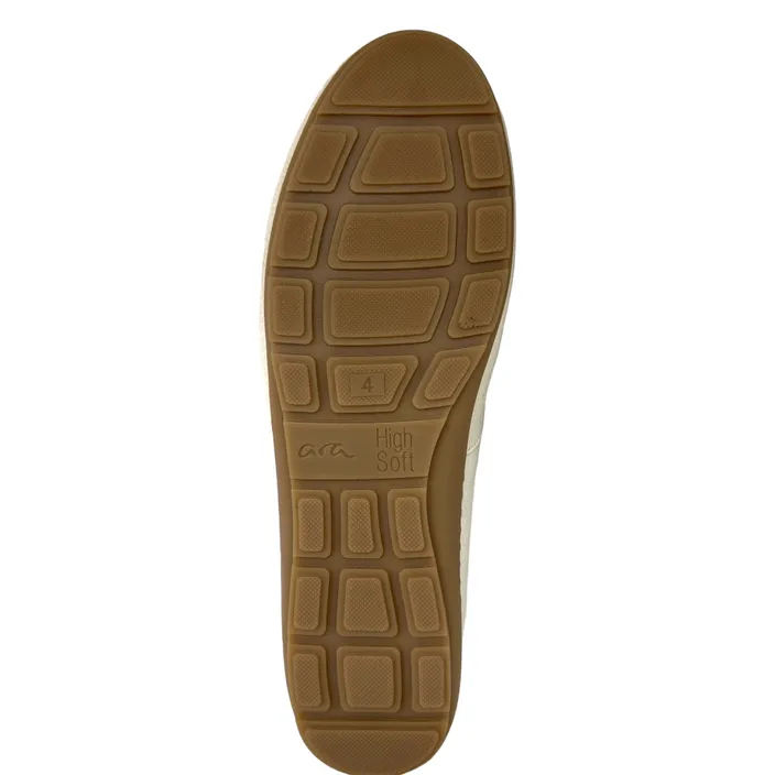 Ara Mocassins Leder Crème Breedte G