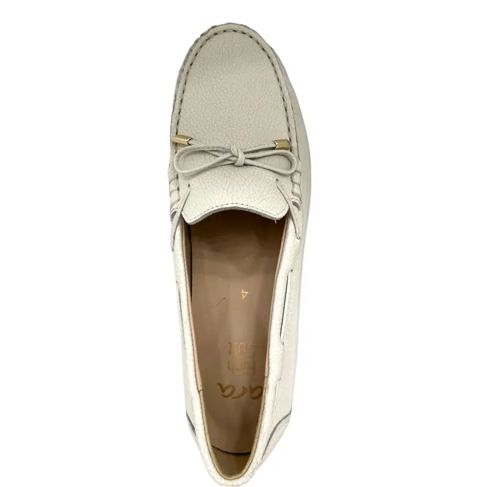 Ara Mocassins Leder Crème Breedte G