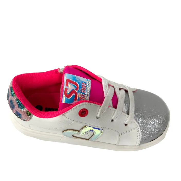 Safety Jogger Sneakers Meisjes Wit Fuchsia