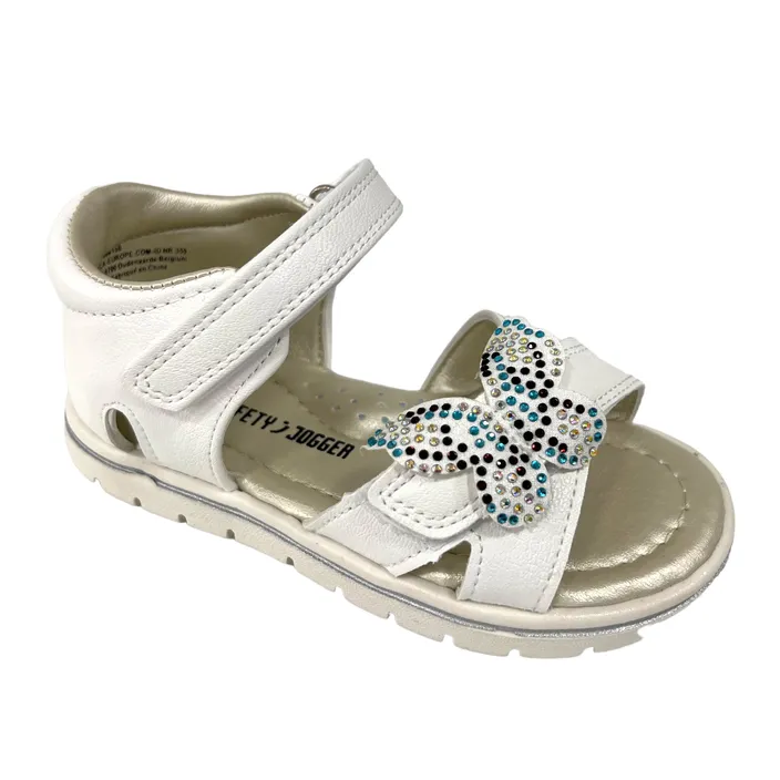 Girls Sandals Safety Jogger White