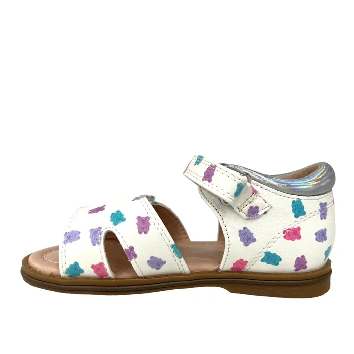 Girls Sandals Safety Jogger White/Silver