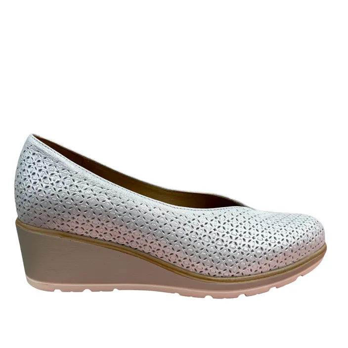 D'Chicas Keilabsätze Leder Weiß