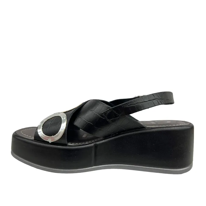 Cerutti Wedge Sandals Black