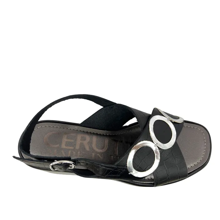 Cerutti Wedge Sandals Black