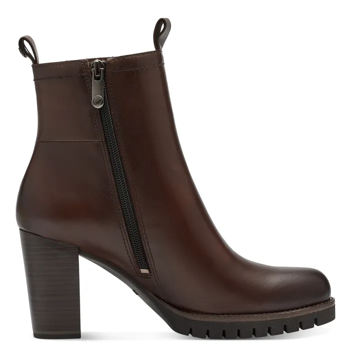 Ankle Boots Marco Tozzi Leather Brown