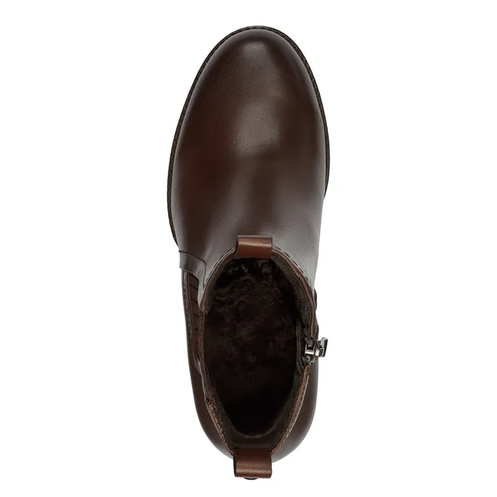 Ankle Boots Marco Tozzi Leather Brown