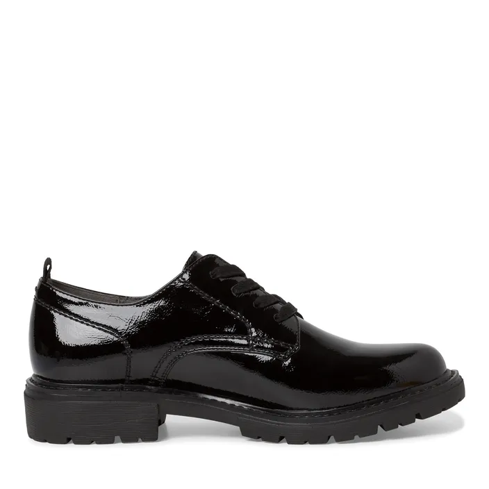 Jana Comfort Derby Shoes Black