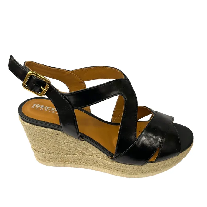 Geox High Heel Sandals Leather Black