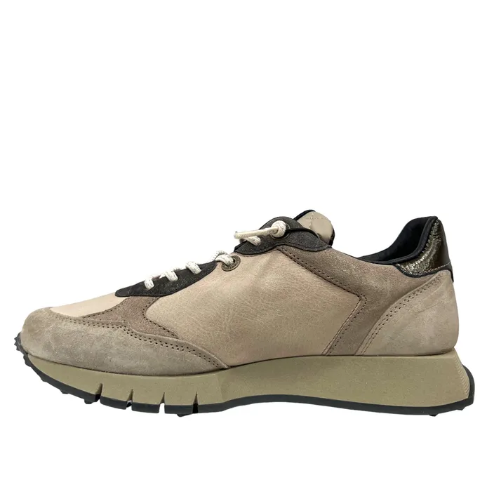 Cetti Sneakers compensées Cuir Taupe