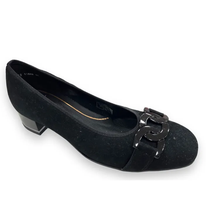 Ara Pumps Leder Schwarz Weit H