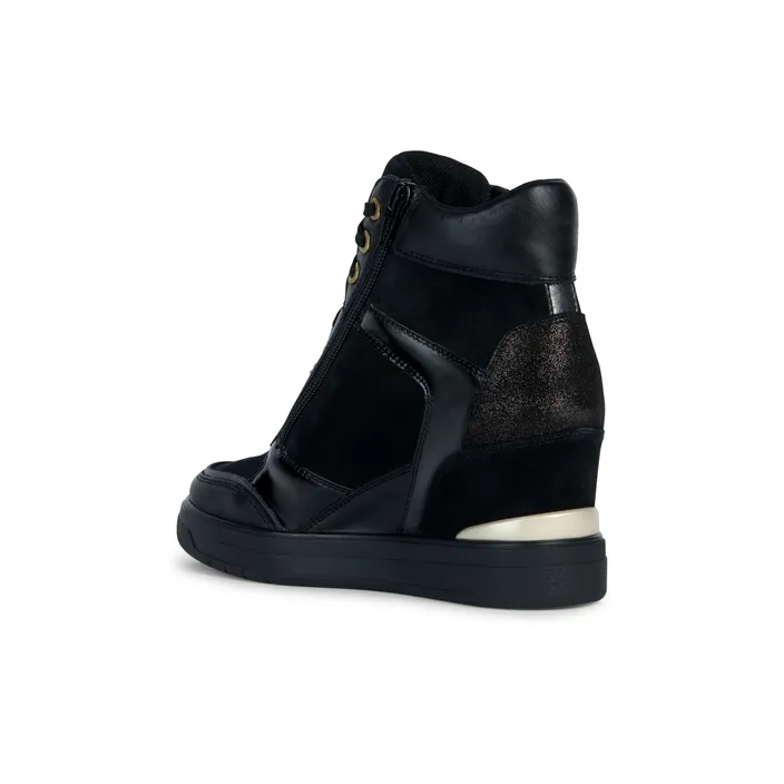 GEOX Sneakers Compensatie Leder Zwart