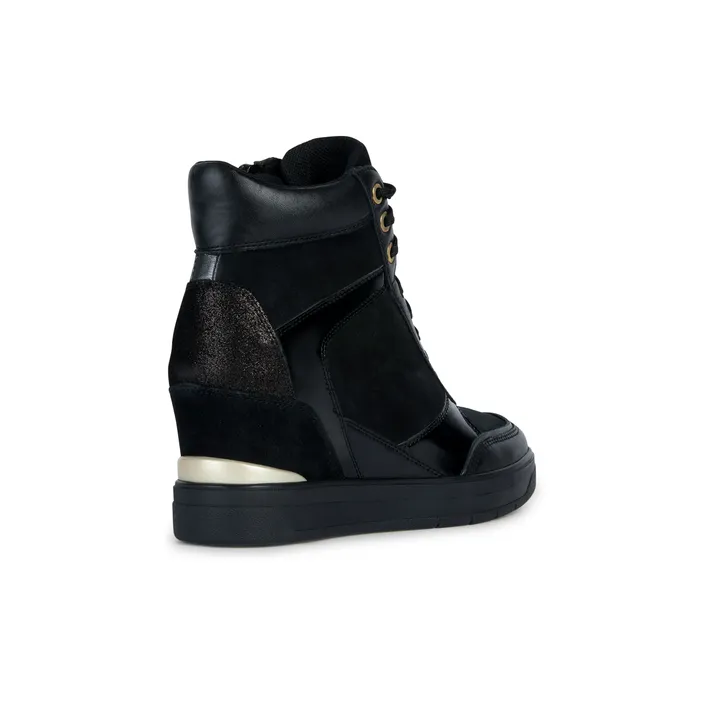 GEOX Sneakers Compensatie Leder Zwart