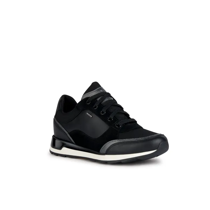 Geox Wedge Sneakers Leather Black