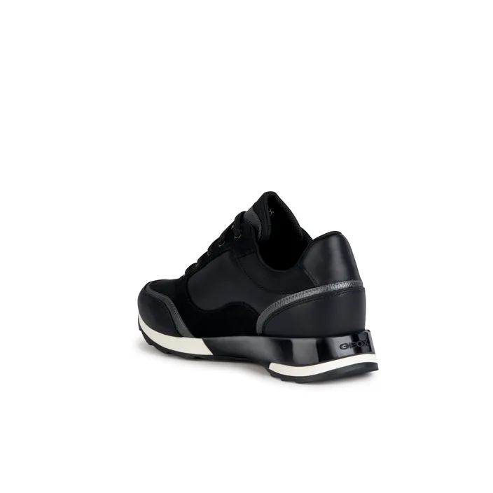 Geox Wedge Sneakers Leather Black