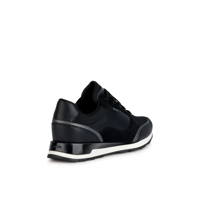 Geox Wedge Sneakers Leather Black