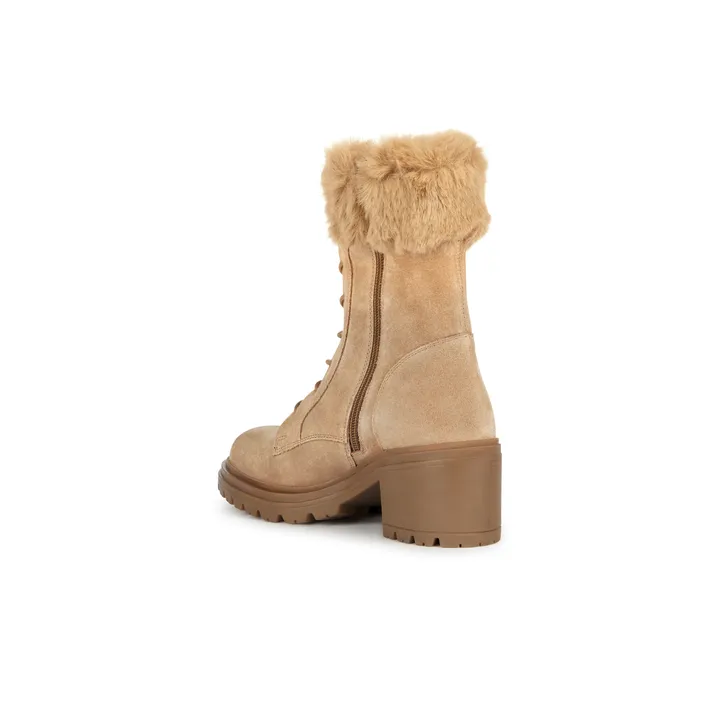 GEOX Bottines Cuir Beige