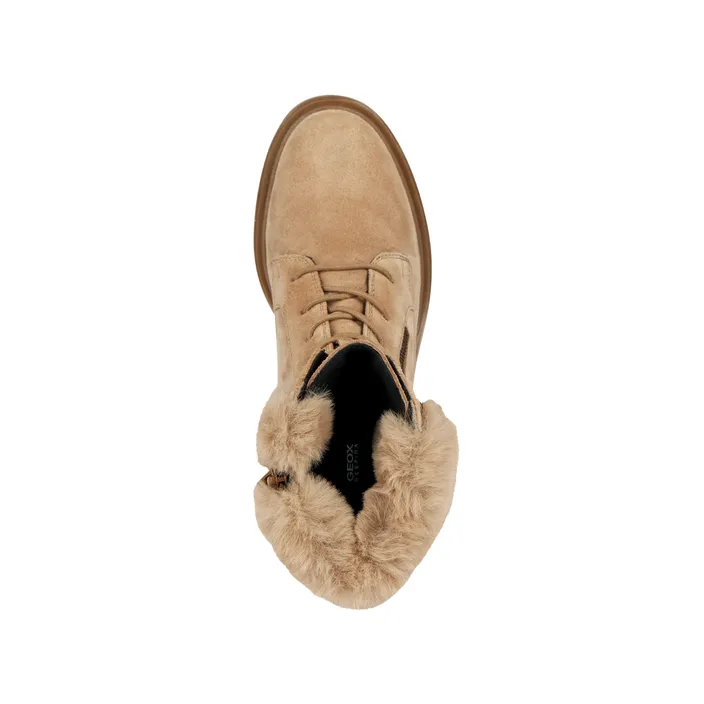 GEOX Bottines Cuir Beige