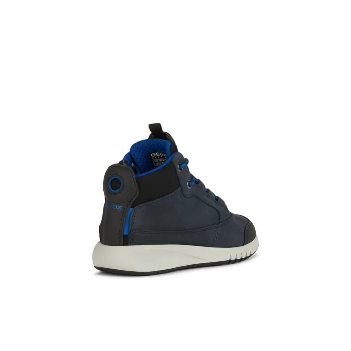 Geox Sneakers Hoog Leder Blauw
