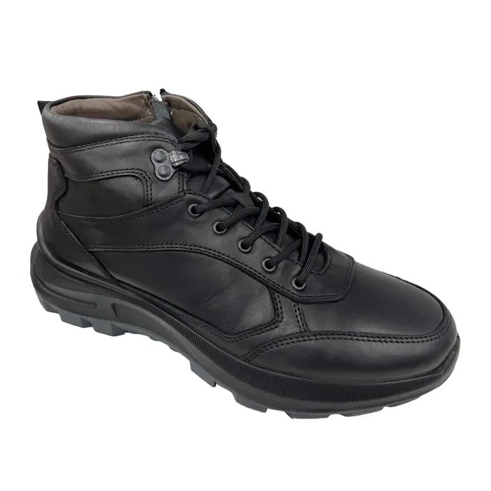 Stiefeletten Leder Schwarz Comfort Plus