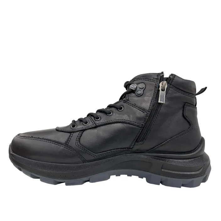 Stiefeletten Leder Schwarz Comfort Plus