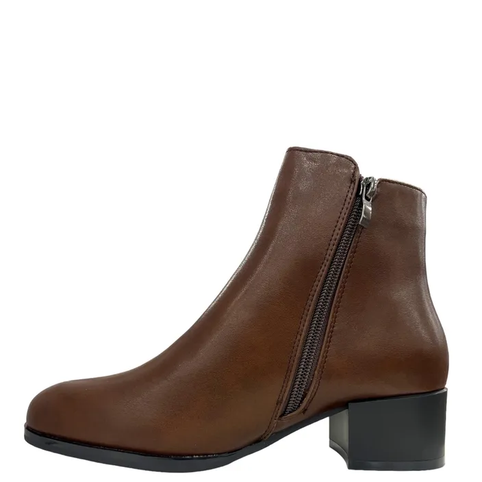 Brown Ankle Boots R and B with Heel 4.5 cm