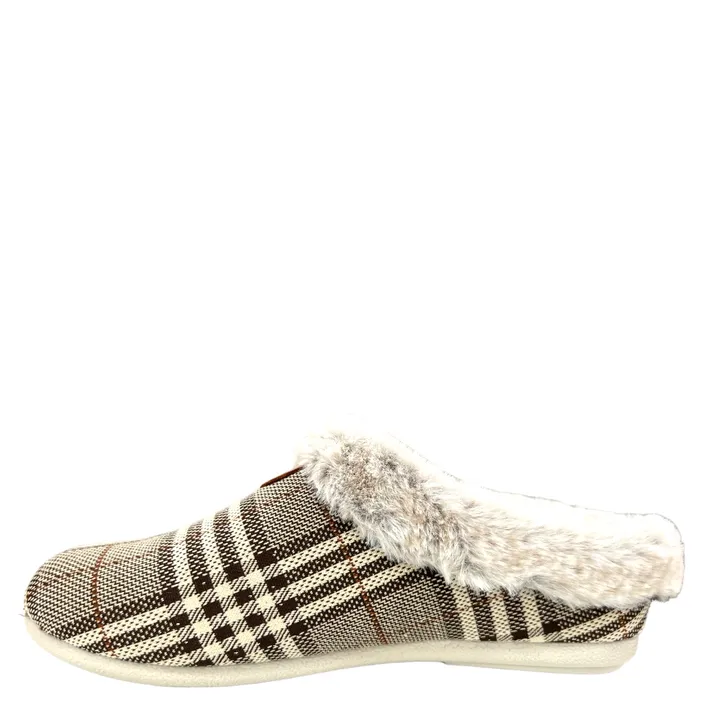 Fly Flot Mules Brown Textile