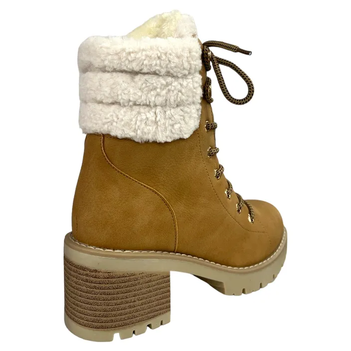 Stiefeletten Super shoes Camel mit Absatz 7cm