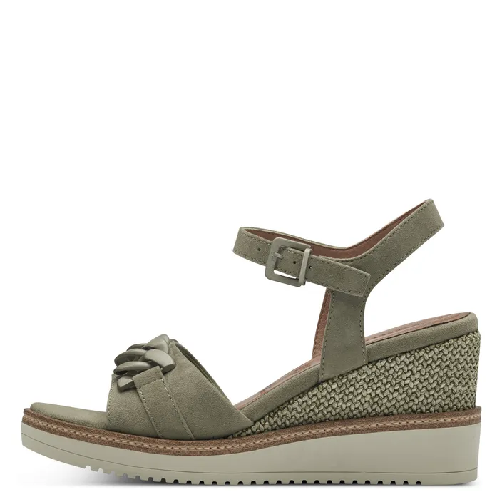 Tamaris Platform Sandalen Groen