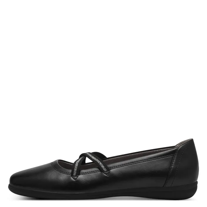 Ballerines Jana Comfort Noires Largeur H