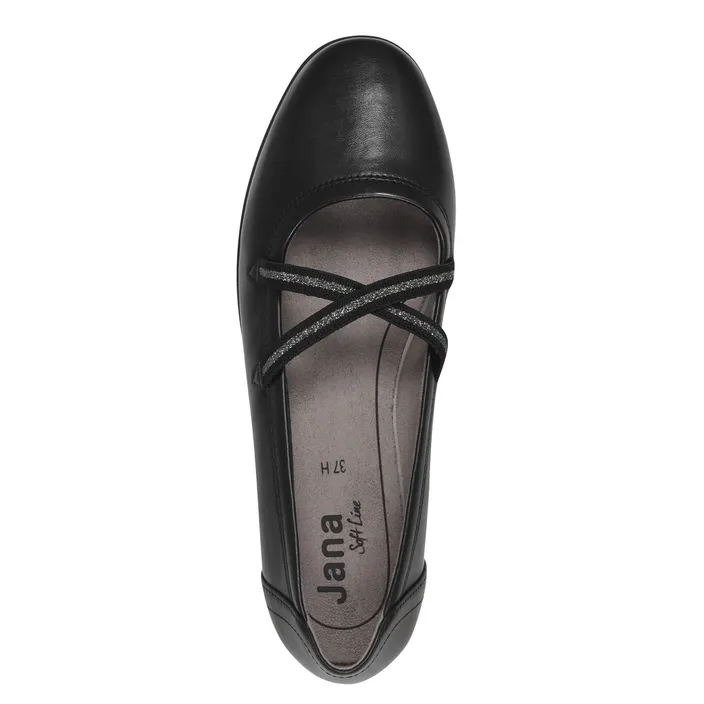 Ballerines Jana Comfort Noires Largeur H