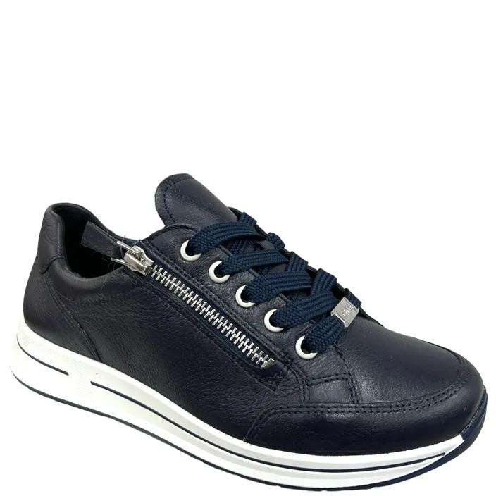 Ara Sneakers Leder Blau Breite H