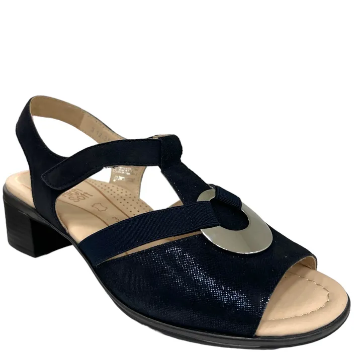 Ara Sandalen Leder Blauw