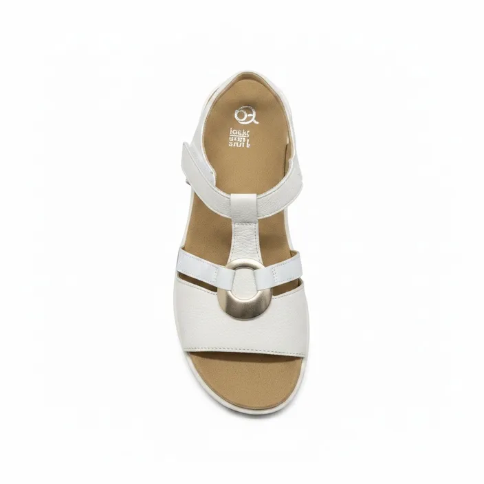 Ara Wedge Sandals Leather Cream