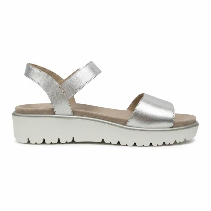 Ara Sandalen Silber Leder