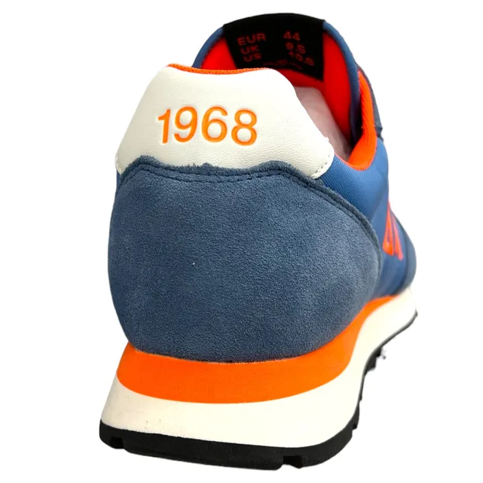Sneakers Sun 68 Bleu Mix Cuir-Textile