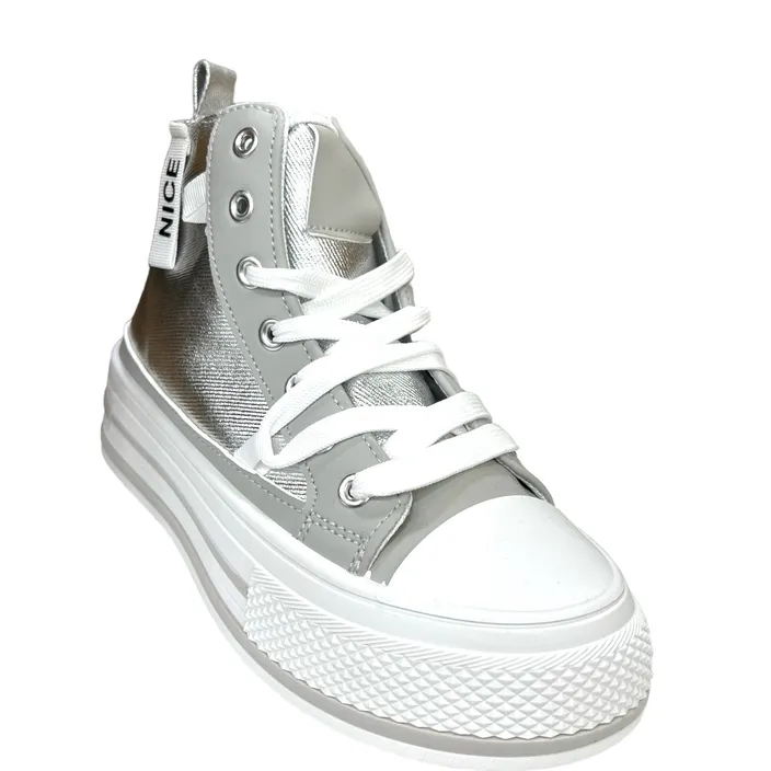 Vasco KLA High-Top Sneakers Silver