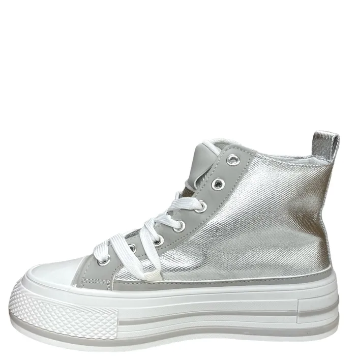 Vasco KLA High-Top Sneakers Silver
