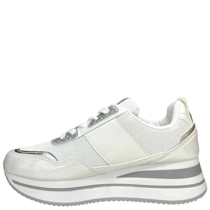 Vasco KLA White Wedge Sneakers