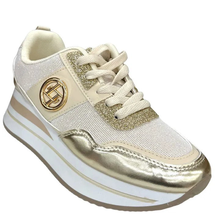 Vasco KLA Sneakers Met Hak Goud