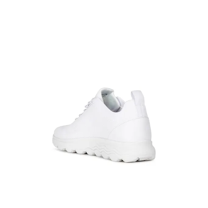 Geox Sneakers Met Hak Leder-Textiel Wit