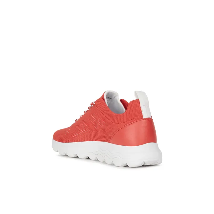 GEOX Sneakers Met Hak Rood Leder & Textiel