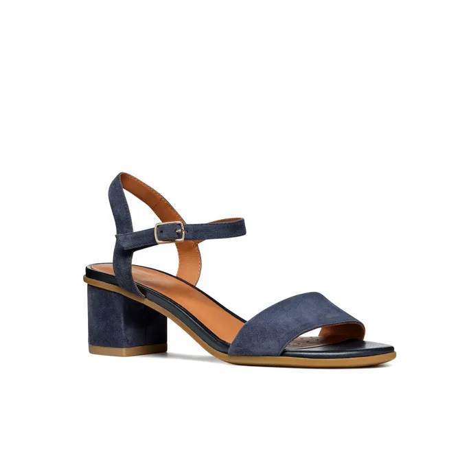 Sandales Compensées GEOX Cuir Bleu
