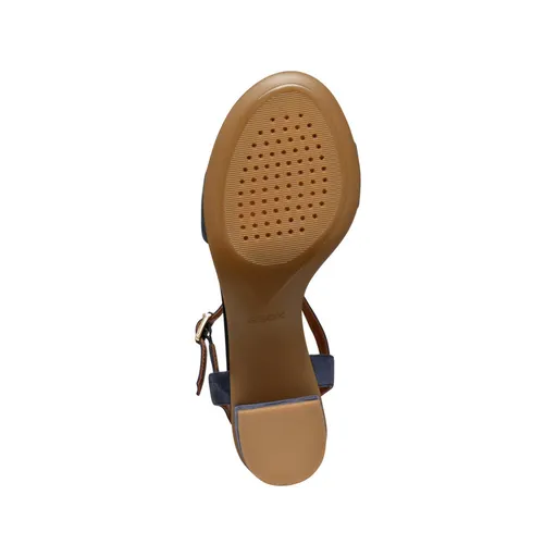 Sandales Compensées GEOX Cuir Bleu