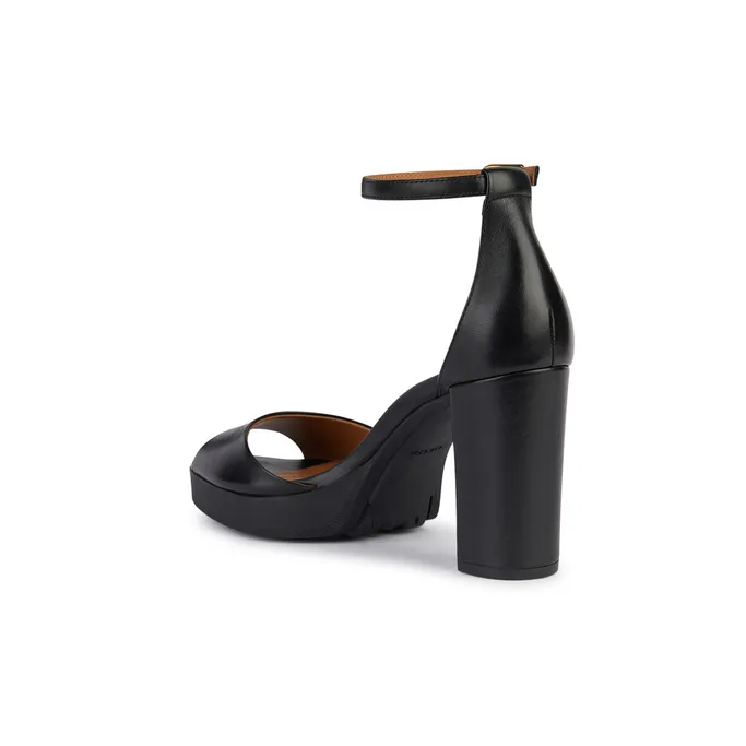 Sandales GEOX Cuir Noir Talon 8,5 cm