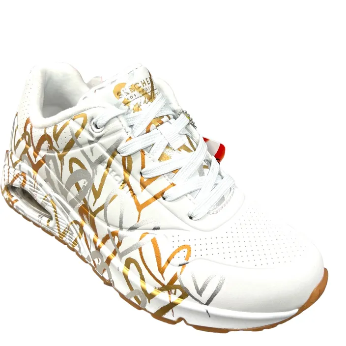 Skechers Sneakers Blanc Or