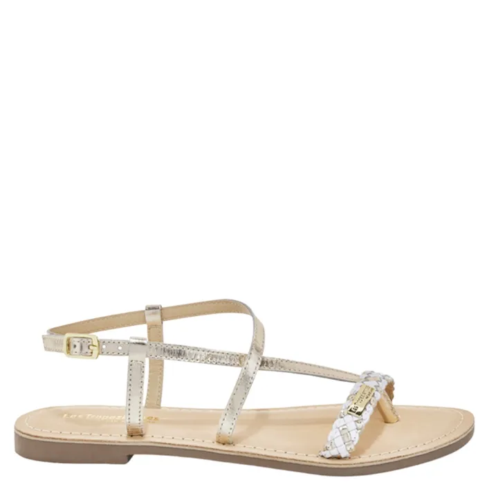 Les Tropéziennes Sandales Cuir Blanc