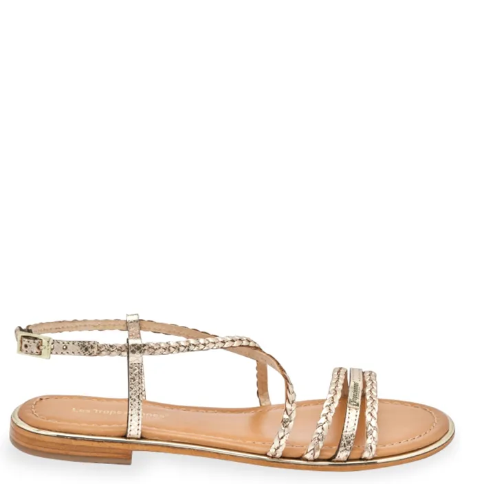 Flat Sandals Les Tropéziennes Gold Leather
