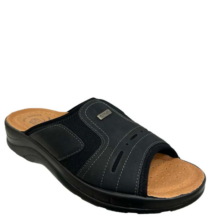 Fly Flot Pantoffels Zwart Leder