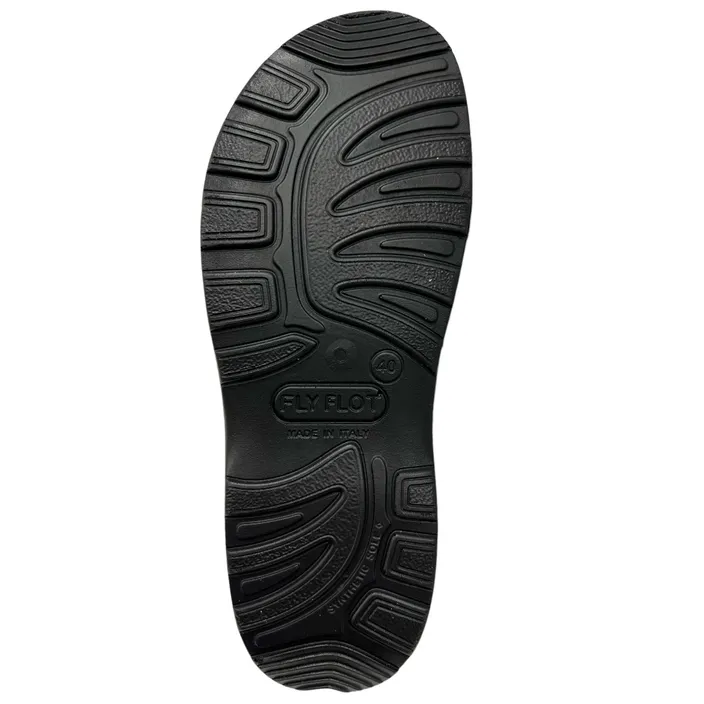 Fly Flot Pantoffels Zwart Leder