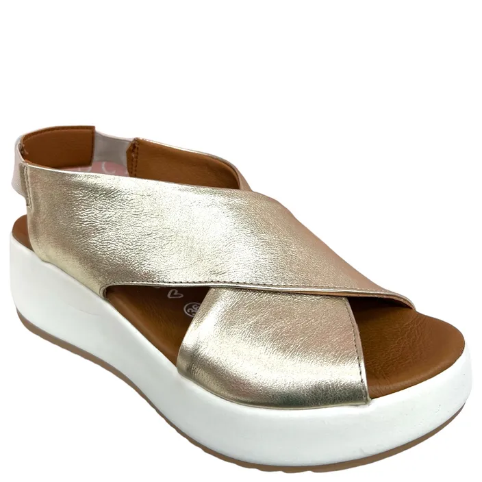 D'Chicas Hakken Sandalen Leder Goud